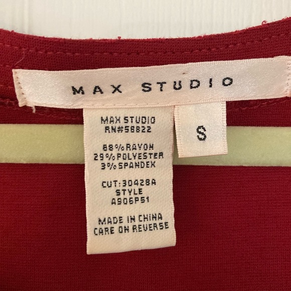 Empire Waist Red Cocktail Dress - Picture 3 of 4